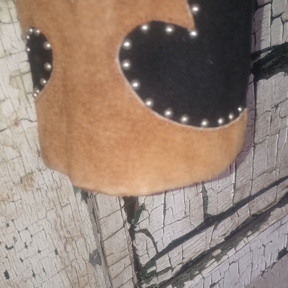 Elegant Women's Leather Jacket - Black and Brown - Picture 4 of 11